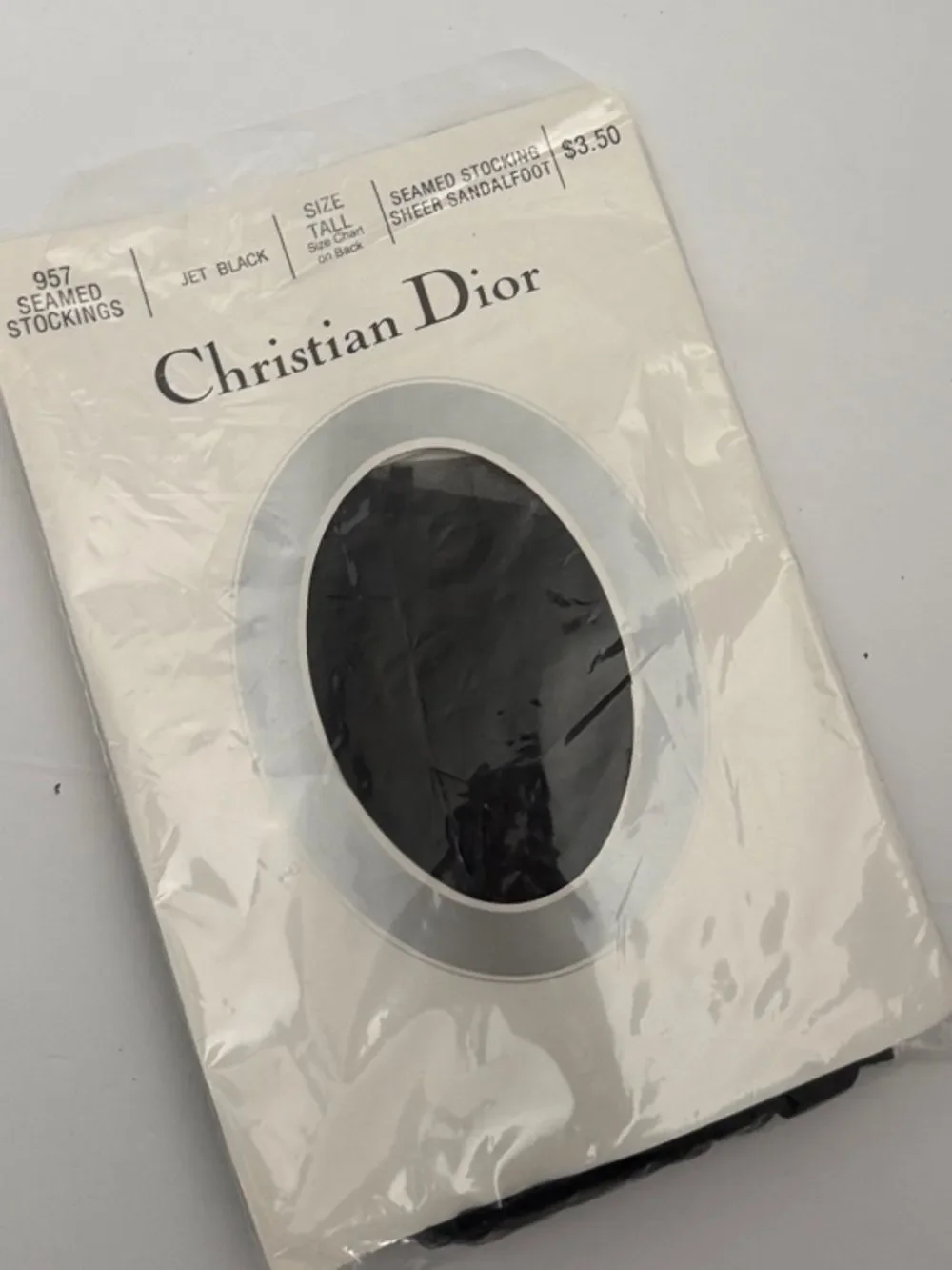 Dior Black Hosiery in Retail Packaging